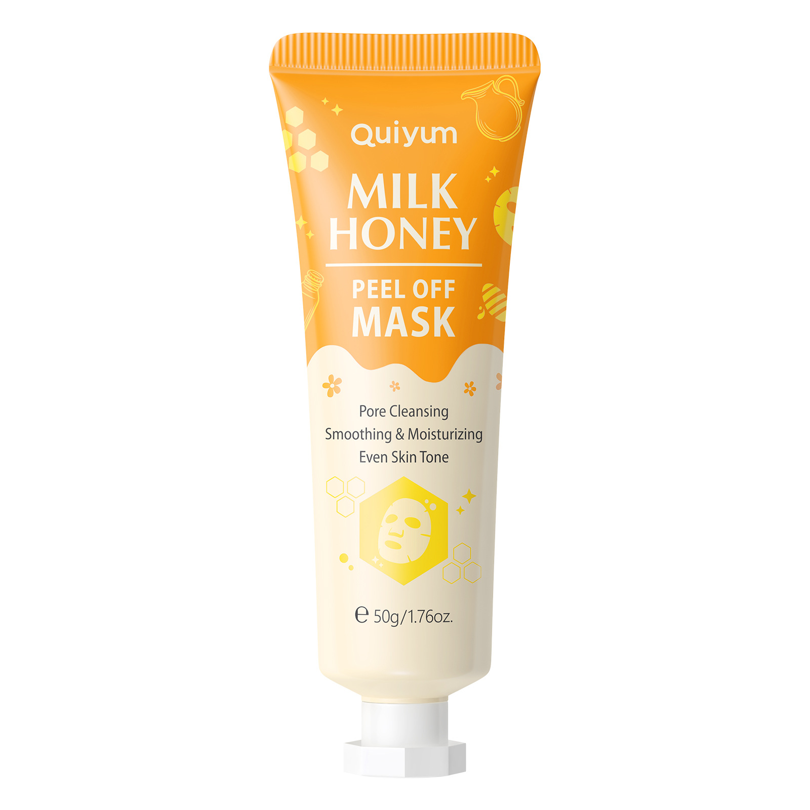 Cross-border QUIYUM Milk honey peel-off Mask 50g Exfoliating gel Deeply cleanses the face FDA skin care product Item Picture