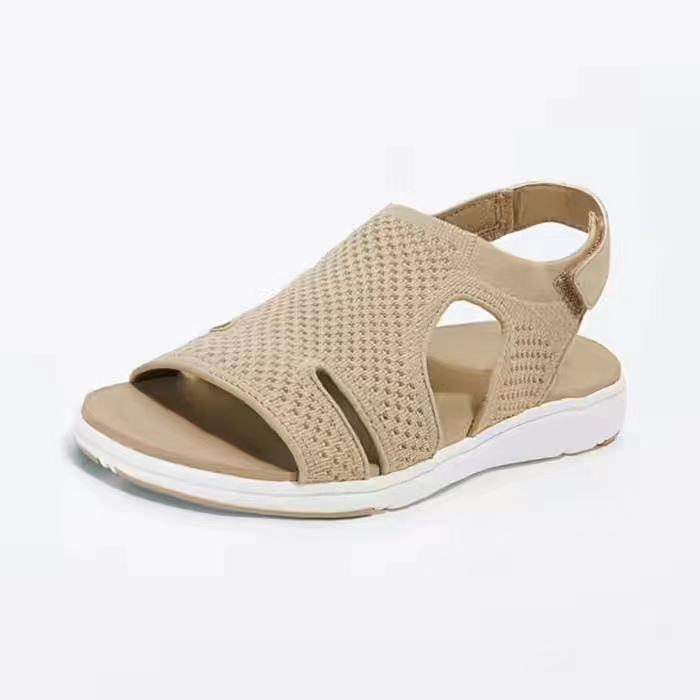 2021 Independent Station Summer New women's sandals, large-sized breathable elastic woven strap thick-soled sandals, casual sandals Specification drawing