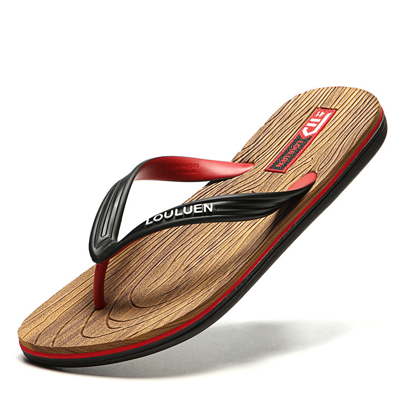 Lu 'an men's flip-flops wholesale summer beach anti-slip outdoor flip-flops Men's trendy rubber cool slippers Item Picture