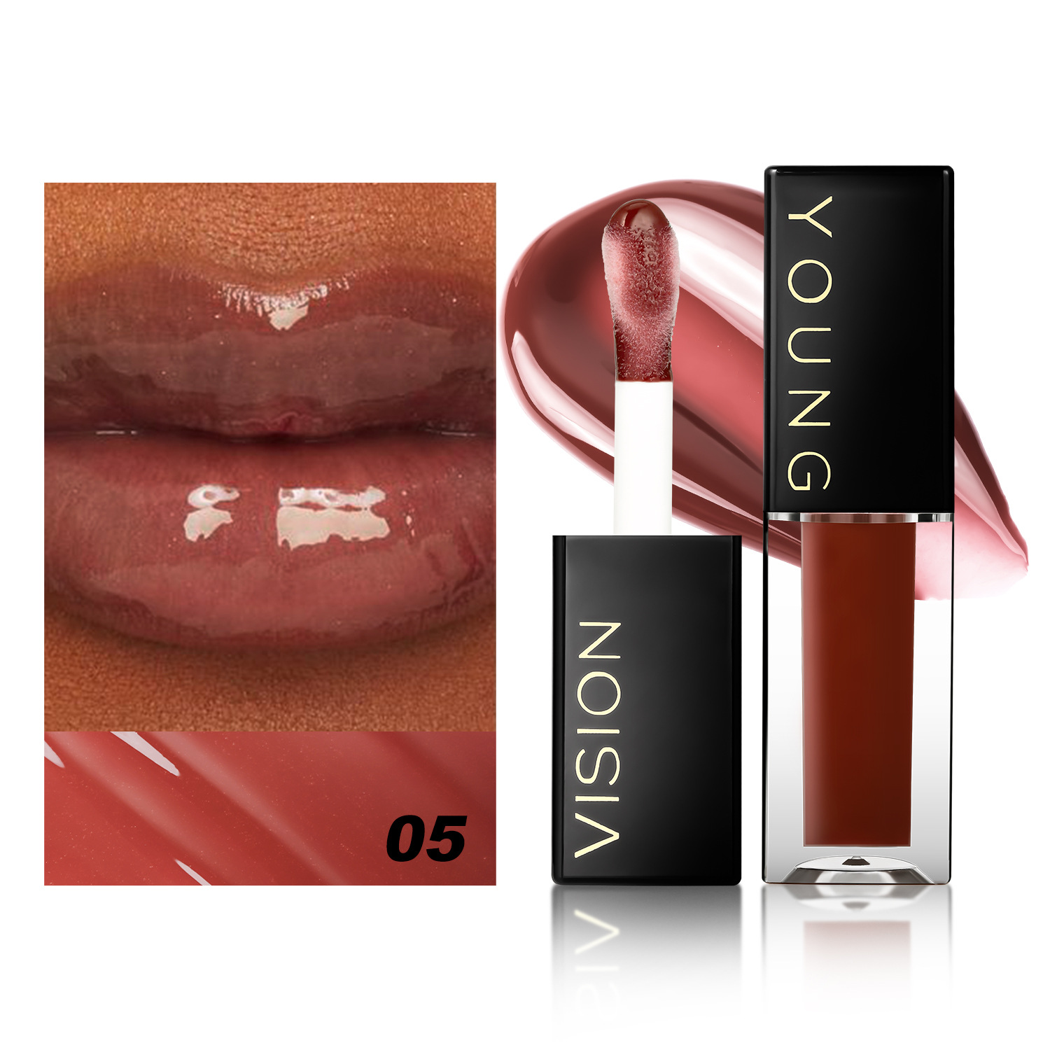 YOUNG VISION 7-color Lip Oil Mirror Water Gloss Lip Gloss Dudu Lip Liquid Lipstick full figure
