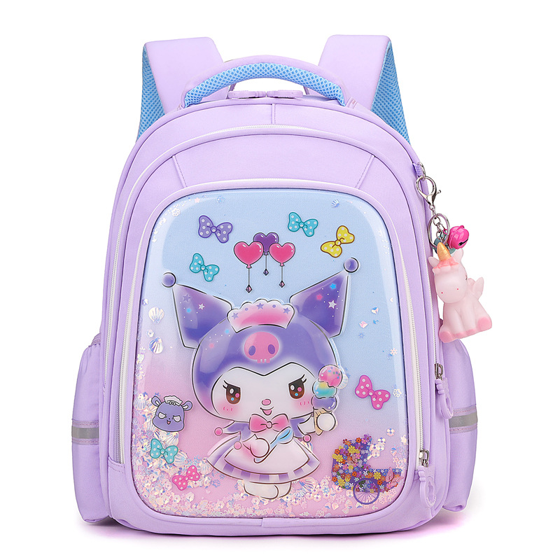 2024 New cute Kuromi schoolbag for girls, kindergarten, Cool Spider-Man, lightweight spine support cartoon backpack Item Picture