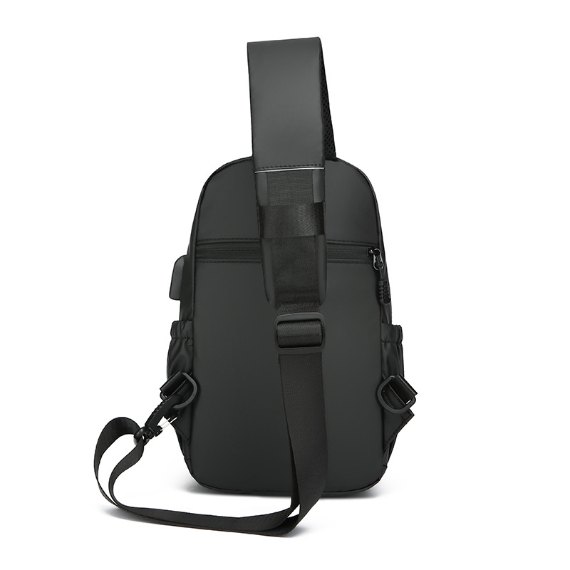 Men's crossbody bag, large-capacity chest bag, single-shoulder backpack, multi-functional men's bag, water-resistant chest bag, small bag, cross-border Application Scenario