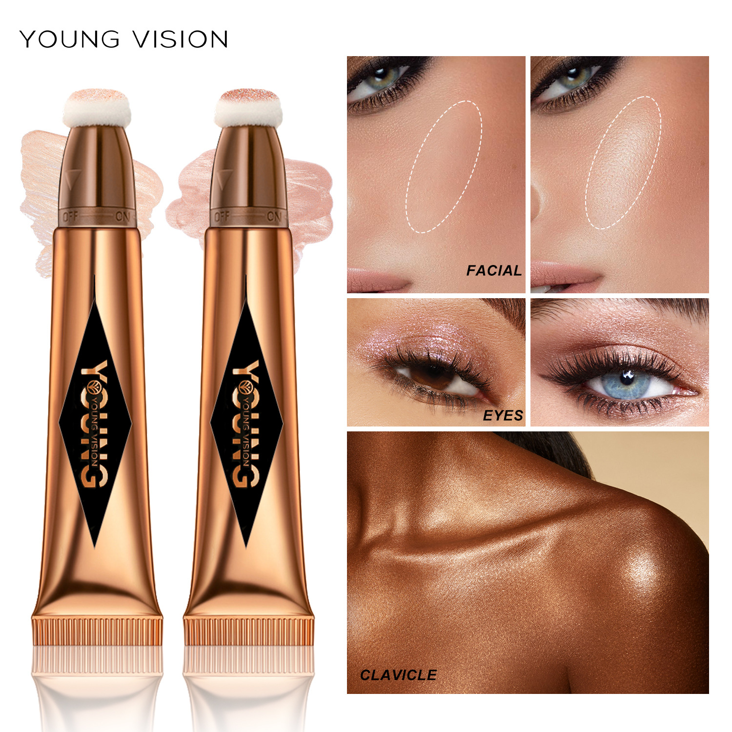 YOUNG VISION Cushion Contouring Blush Highlighter Stick offers a variety of colors to choose from for makeup liquid blush Specification drawing