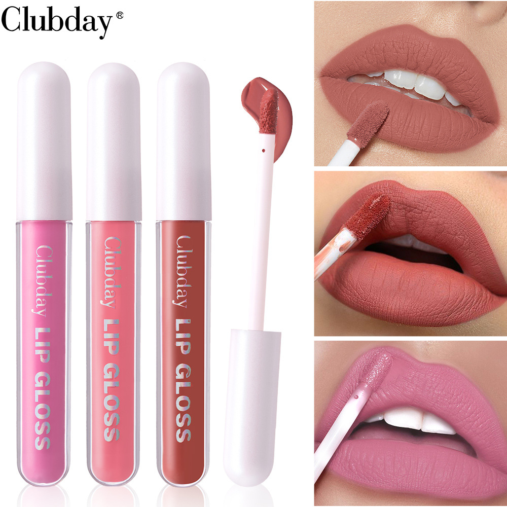 Clubday Matte velvet lip gloss that is easy to color, long-lasting waterproof and does not fade, nude matte lip lipstick makeup details Picture