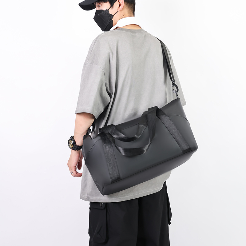 Men's short-distance business trip multi-pocket classified casual travel bag, large capacity, simple and fashionable carry-on luggage bag details Picture