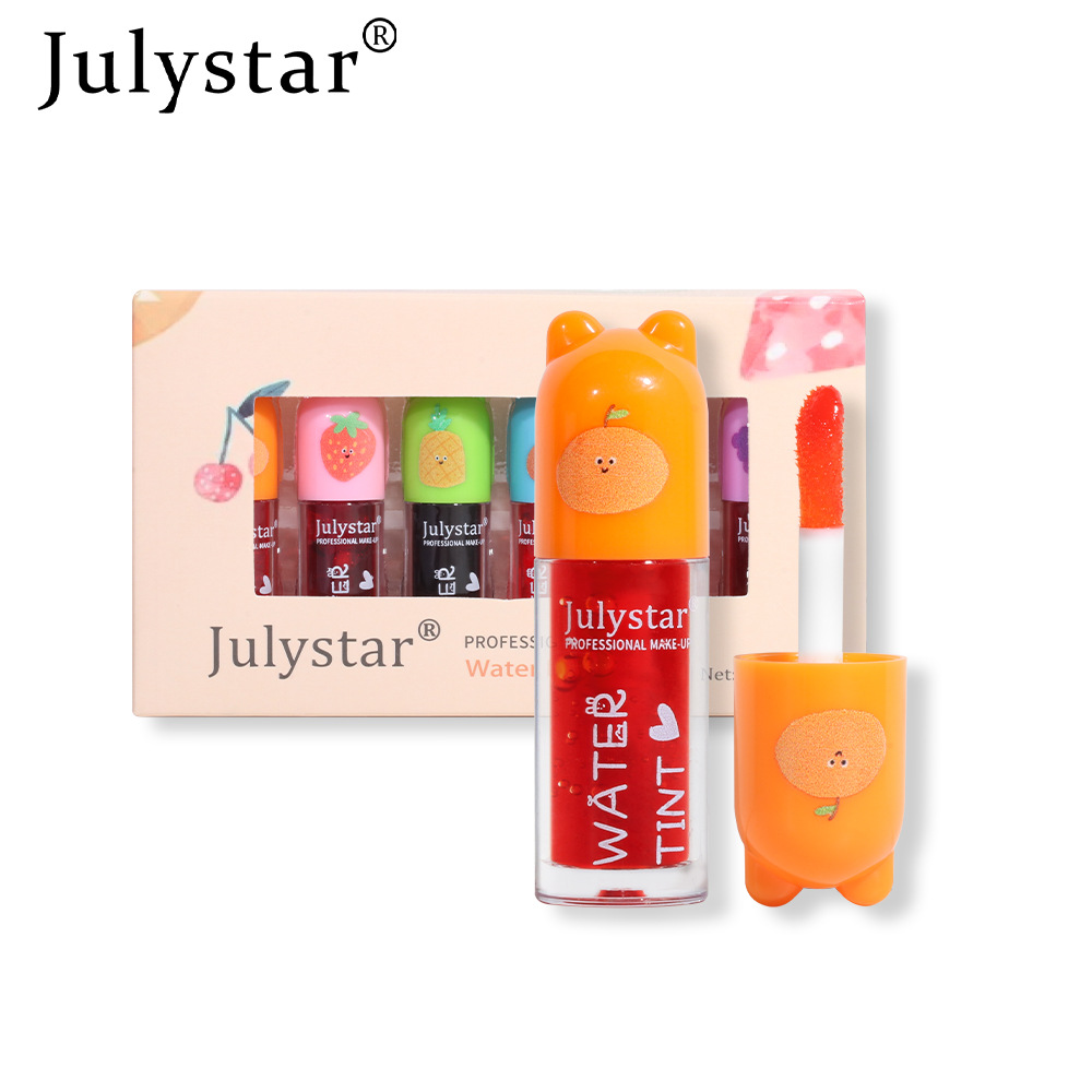 Cross-border makeup mirror gloss lip gloss set, non-fading and non-staining lip dye, moisturizing lipstick water for export wholesale Item Picture