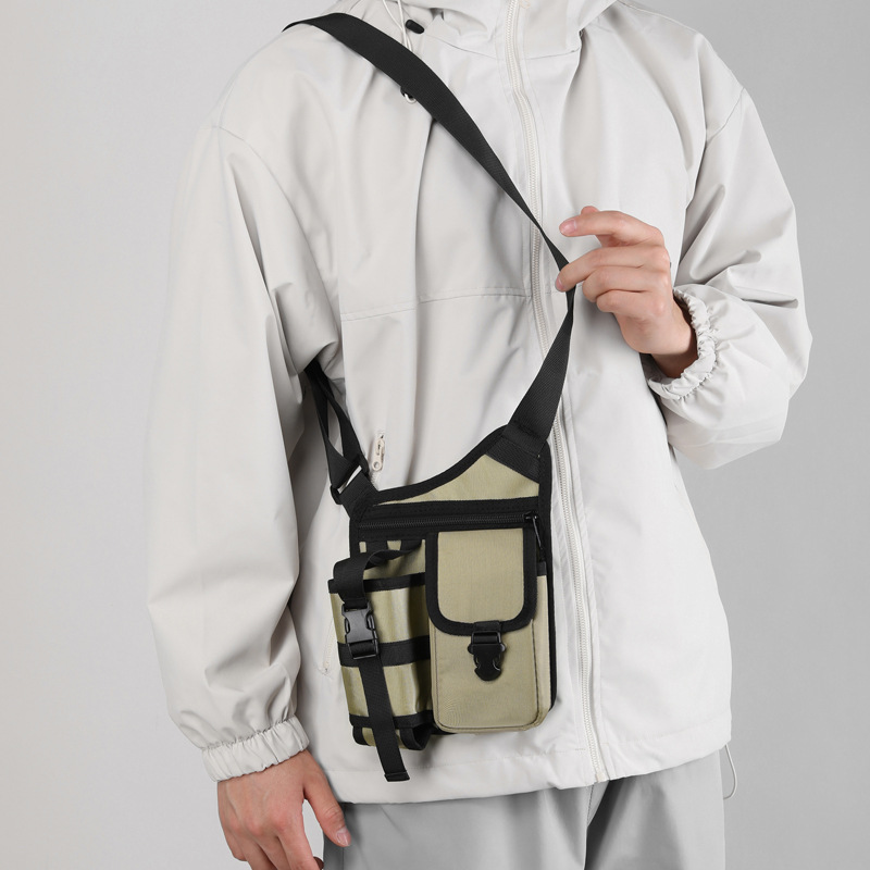 Water cup bag, shoulder bag, tactical bag, tool bag, chest bag, men's high-end backpack, shoulder bag, multi-purpose Specification drawing
