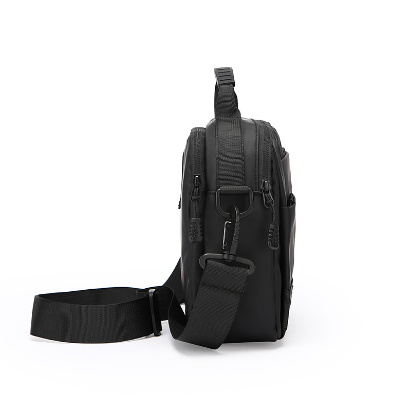 New horizontal multi-functional nylon bag for men, sporty and casual small bag, single-shoulder crossbody handbag, men's cross-border bag Specification drawing