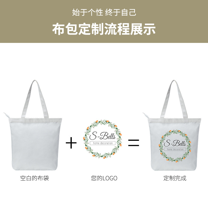 【 Whiteboard Canvas Bag 】 Student bag canvas bag printing and logo printing single-shoulder women's bag company, starting from one piece Specification drawing