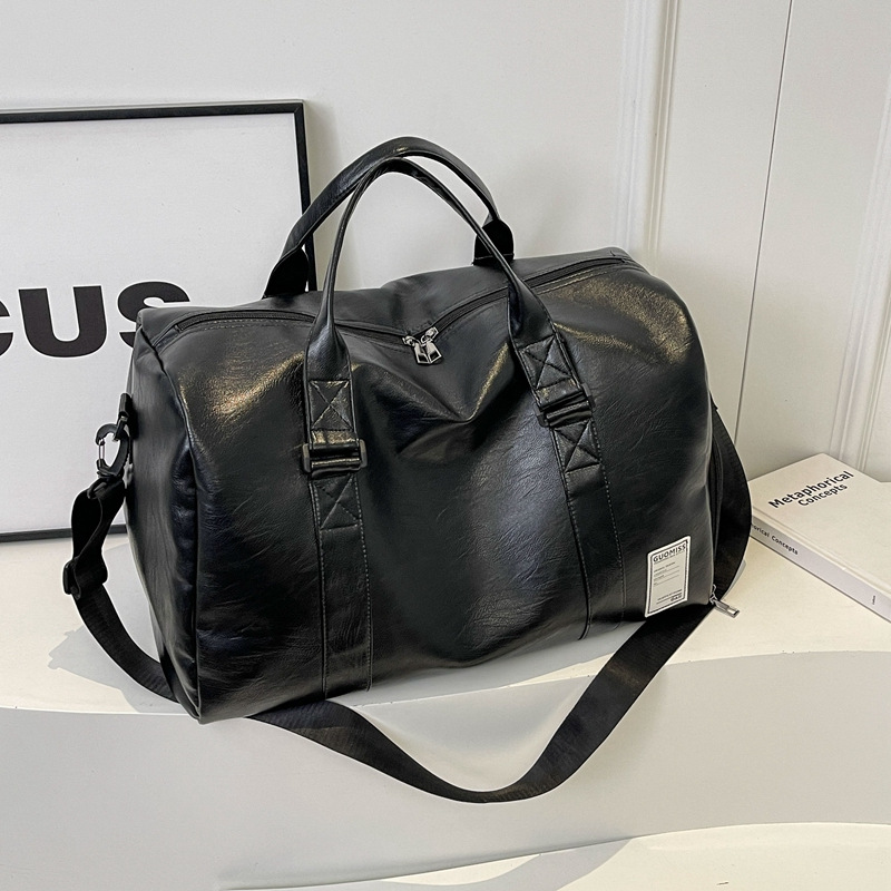 Men's high-end travel bag, large-capacity sports and fitness bag, women's leather travel clothes, luggage bag for men details Picture
