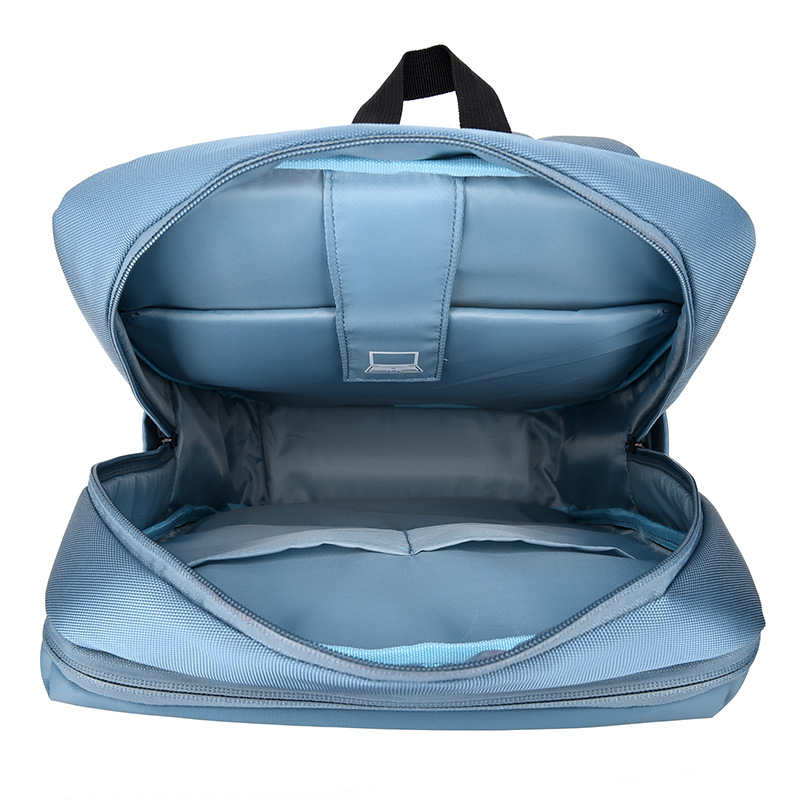 Simple waterproof leather film backpack, multi-functional laptop bag, lightweight urban commuting backpack with logo printing Application Scenario