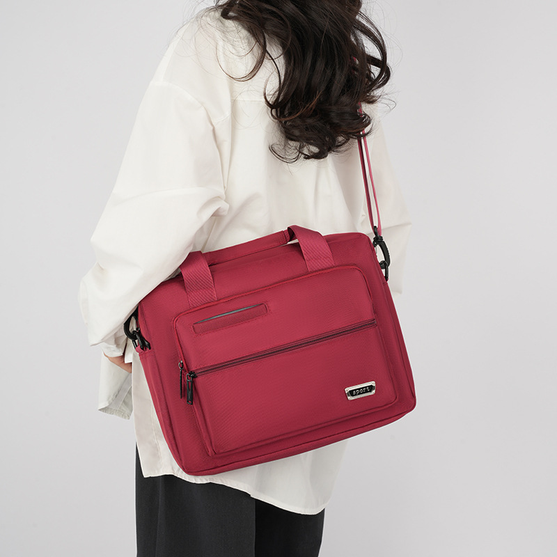 Cross-border single-shoulder crossbody bag, Oxford cloth notebook, laptop bag, universal large-capacity office and business trip briefcase Specification drawing