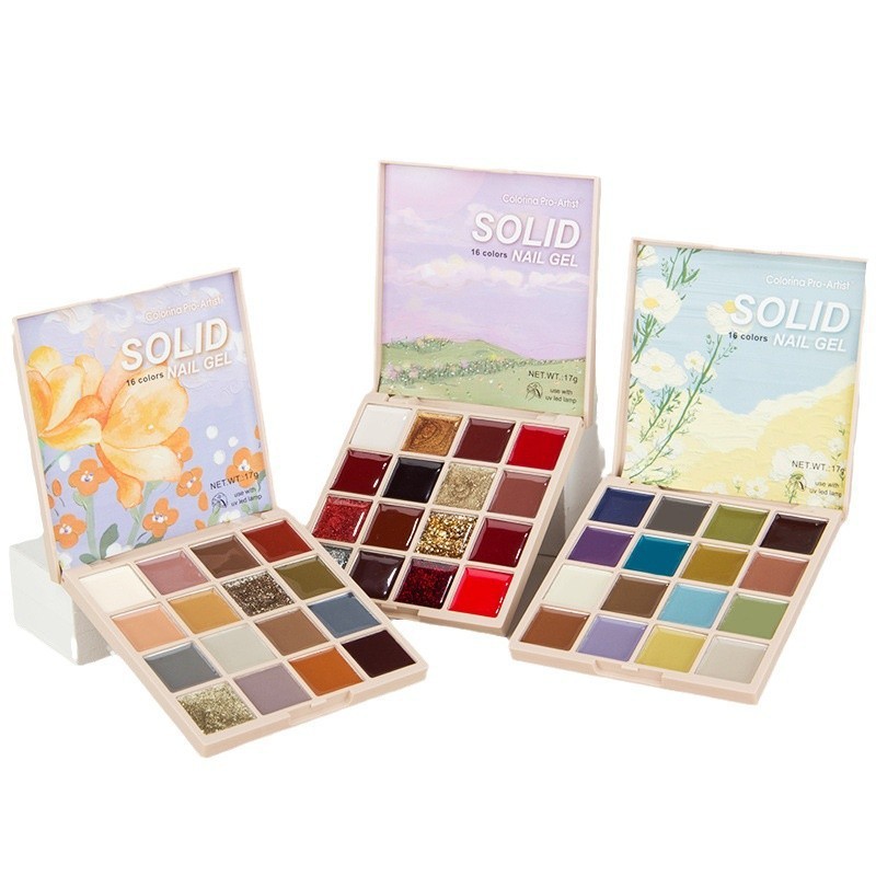 Cross-border 16-color solid nail polish glue, phototherapy glue, solid-color solid cream painting glue, brand nail salon exclusive wholesale full figure