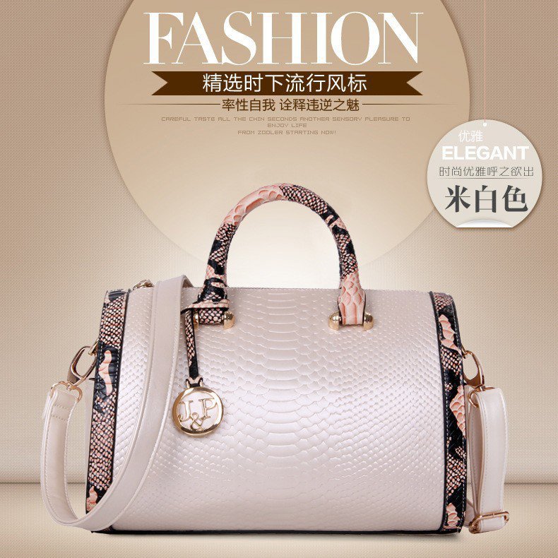 New snake-patterned pillow bag, Boston, European and American handbag, women's bag, single-shoulder crossbody bag, cross-border one-piece consignment worldwide Specification drawing