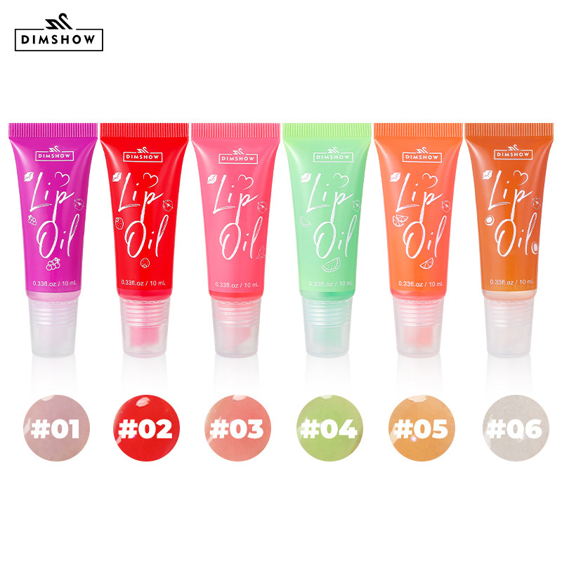 DIMSHOW Fruit-Flavored 6-color Soft Lip Balm Lip Gloss Lip Oil Item Picture