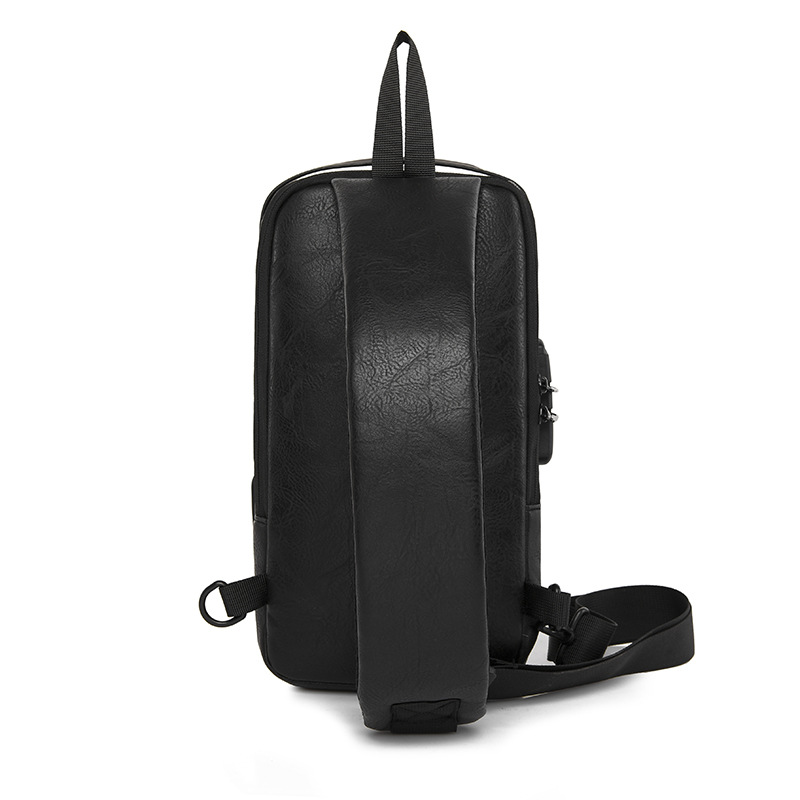 New men's chest bag, leather bag, crossbody bag, shoulder bag, sports mini backpack, multi-functional men's bag, combination lock, cross-border Application Scenario
