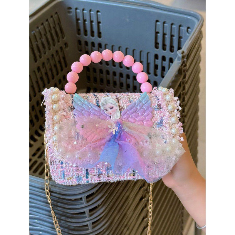 New Princess Elsa bag for girls, little girl crossbody bag, fashionable and cute single-shoulder bag, baby decoration bag, cartoon Application Scenario