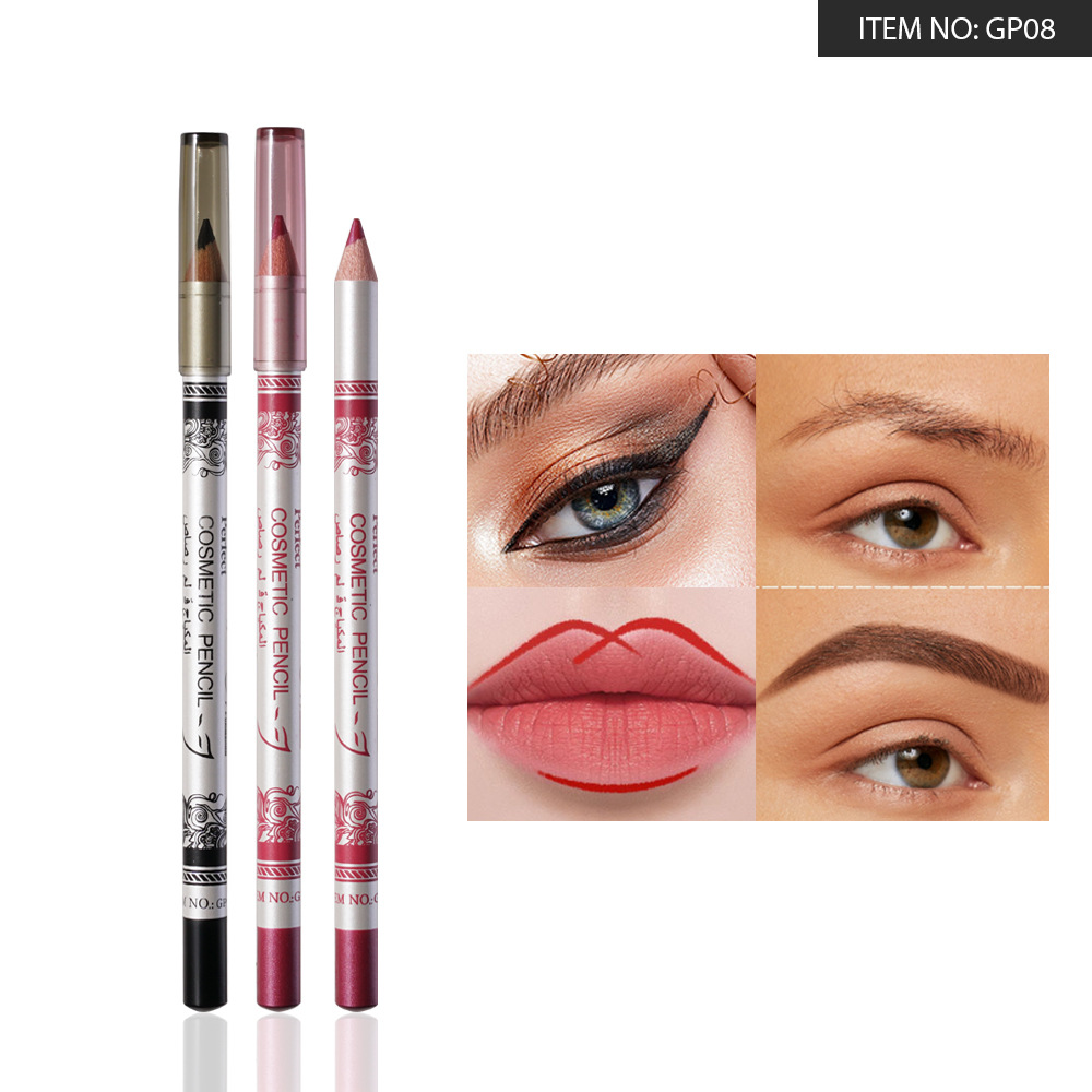 GIGI ROSE GP08 12-color eyeliner, eyeshadow and lip liner multi-functional makeup pen that is easy to apply and a cross-border bestseller full figure