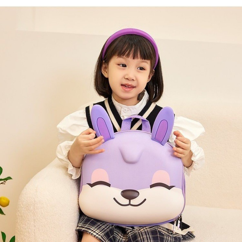 Children's small backpack, cartoon cute rabbit, fashionable and trendy, ultra-light, backpacks for going out and playing, girls' princess bags Specification drawing
