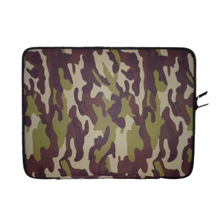 This dual-zipper inner bag is suitable for 11-inch, 13-inch and 15-inch Apple protective cases and camouflage military green laptops details Picture