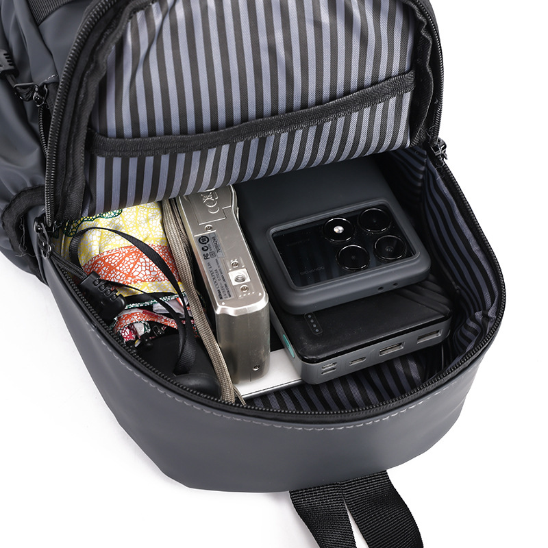 New fashionable commuting bags that can be carried on both shoulders or one shoulder, men's chest bags, large-capacity backpacks, casual travel backpacks, and business backpacks Item Picture