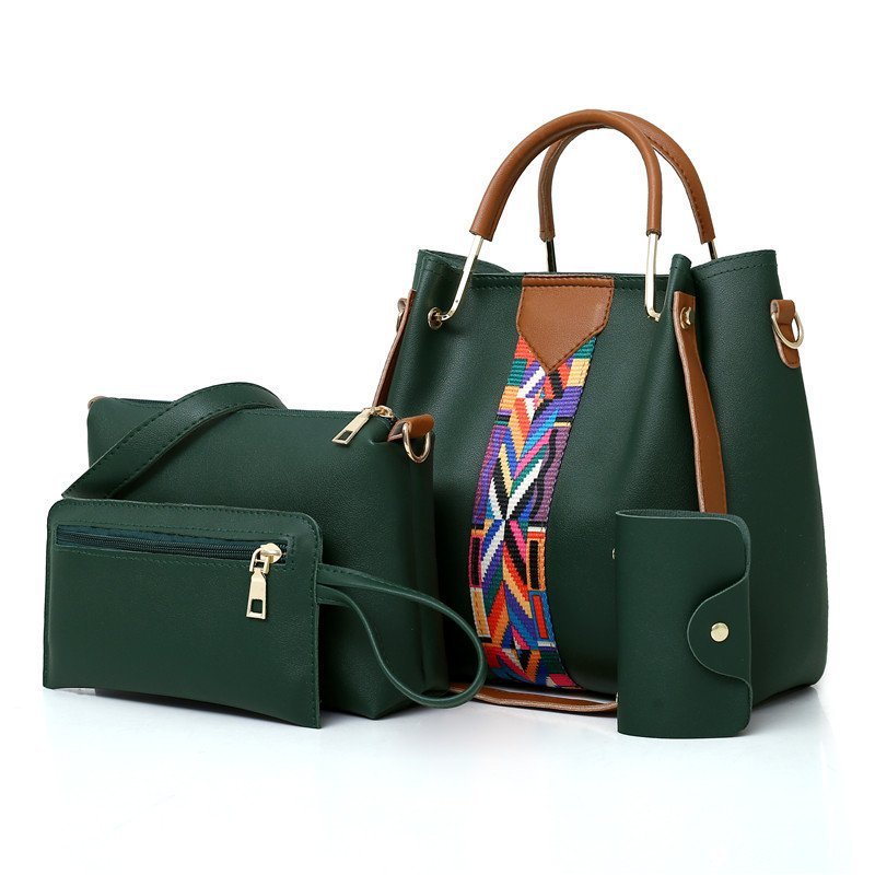 Women's bag 2023 new style European and American fashion four-piece set, mother and child bag, hand bag, shoulder bag, crossbody bag, bucket bag manufacturer wholesale details Picture