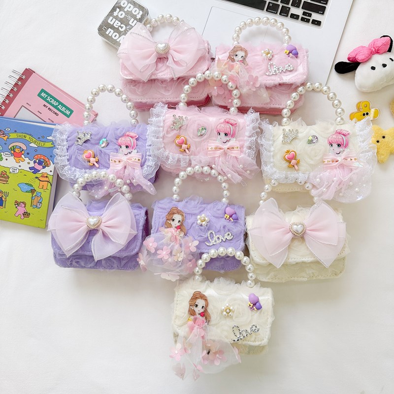 Cute girl crossbody bag, stylish and fashionable children's hand-held crossbody bag, princess scarf, Elsa princess online red envelope full figure