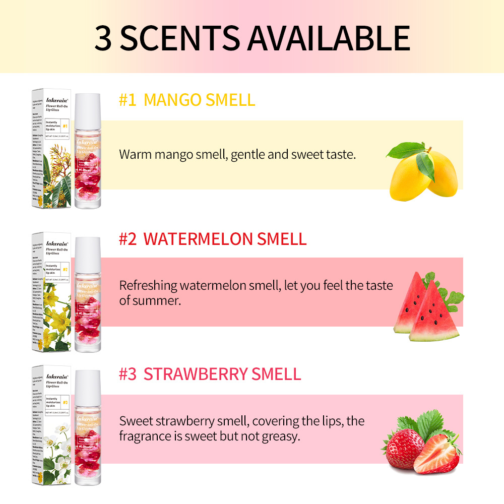 lakerain Rolling Lip Oil Fruit-flavored Rolling Lip Oil Specification drawing