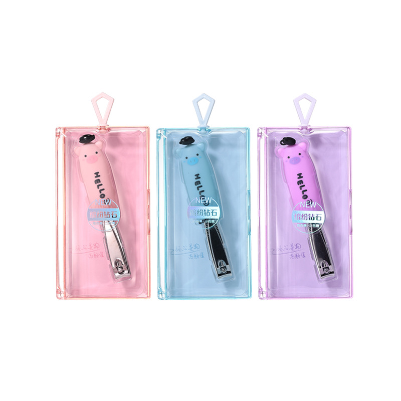 LMLTOP cartoon silicone case can store nail clippers, portable manicure tools, nail clippers, single set SY545 Item Picture