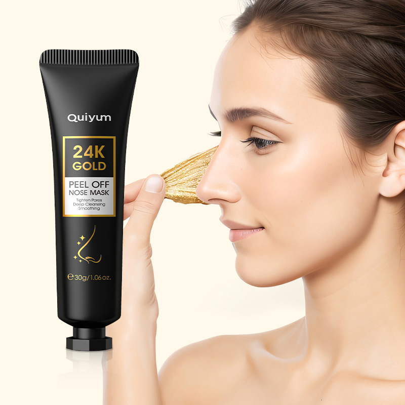 Cross-border version QUIYUM24K gold peel-off Nasal Mask 30g (Color box) Cleaning, hydrating and moisturizing manufacturer in stock