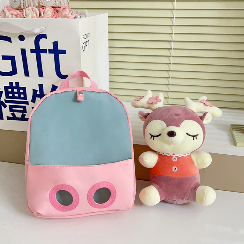 Cartoon plush split reindeer cute children's small backpack, light, fashionable and cute backpack for kindergarten girls details Picture