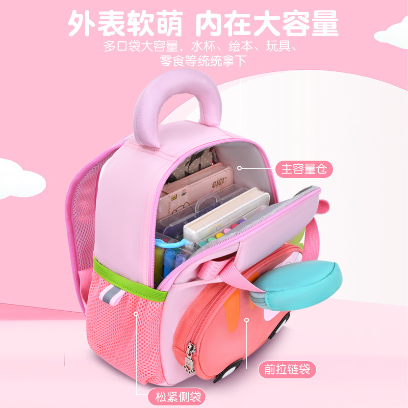 Cute little rabbit kindergarten schoolbag, lightweight children's backpack, anti-wandering children's schoolbag, twill fabric Application Scenario