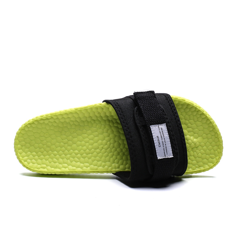 Lu 'an Popcorn Slippers for men's summer outdoor fashion men's sandals with Velcro and eva soft soles, one-word flip-flops Item Picture
