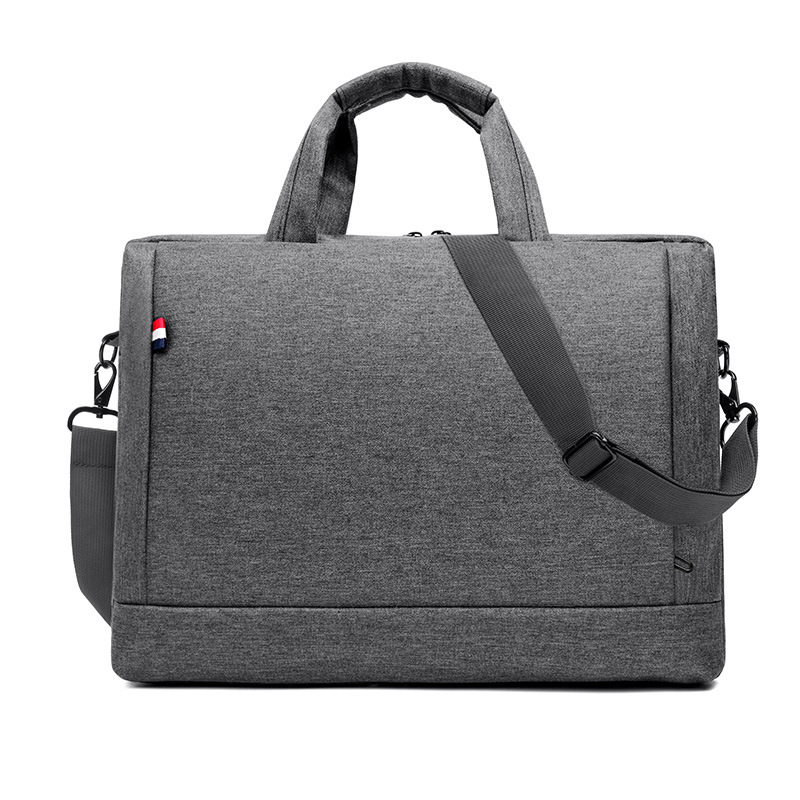 Oxford fabric waterproof laptop bag, business single-shoulder crossbody handbag, large-capacity meeting and office document bag full figure
