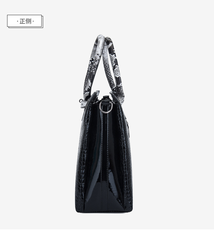 New European and American fashion crocodile pattern crossbody single-shoulder handbag bags for women, wholesale of mother and child set bags Specification drawing