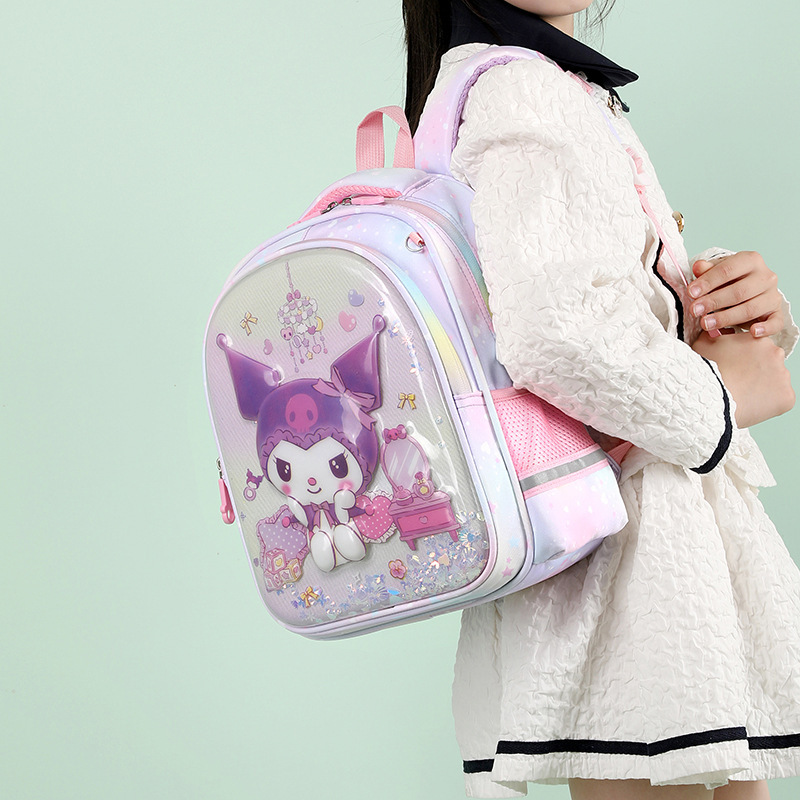 Children's schoolbag cartoon Kulomi Kindergarten backpack for reducing burden and protecting spine, middle and senior class girls' backpack for preschool class Application Scenario