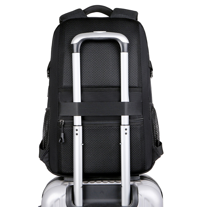 Men's large-capacity commuting travel backpack, college student schoolbag, multi-functional business computer backpack with logo printing Specification drawing