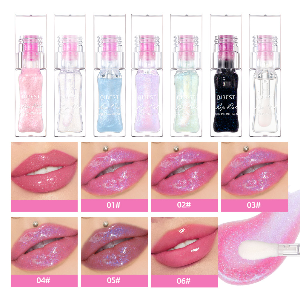 QIBEST Cross-border Thermochromic Lip Oil is moisturizing, easy to color, nourishing and does not stick to the cup. It is a lip gloss that makes the lips look bright and colorful details Picture