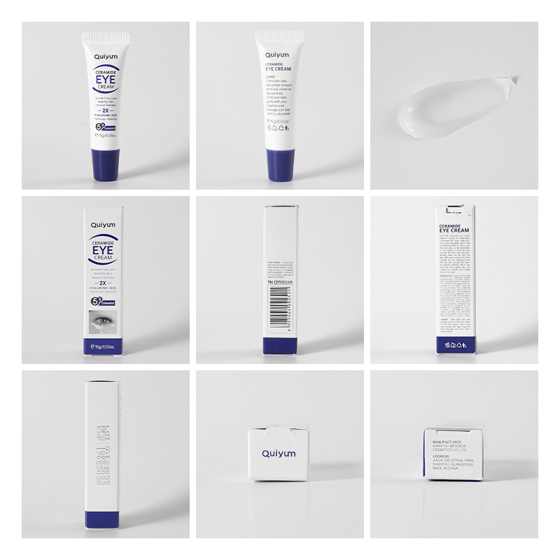 Manufacturer wholesale cross-border QUIYUM ceramide Eye Cream 15g hydrating, moisturizing and repairing eye area skin care products Application Scenario