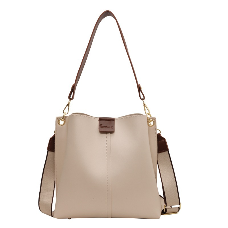 Large-capacity bucket bag for women, 2025 new retro and fashionable wide crossbody bag, best-selling single-shoulder hand-held tote bag Item Picture