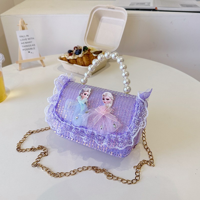 2025 New cute bow princess bag, pearl hand-held, fashionable and versatile, single-shoulder crossbody bag, coin purse, Korean version details Picture