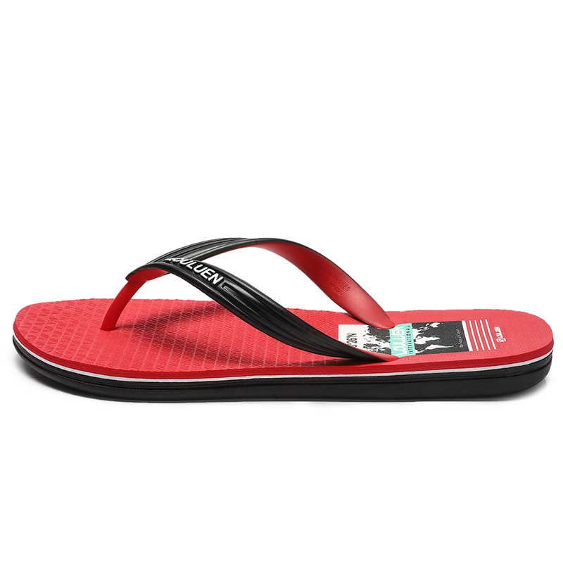 Lu 'an Summer Beach flip-flops casual men's flip-flops men's outerwear anti-slip flip-flops men's wholesale Item Picture