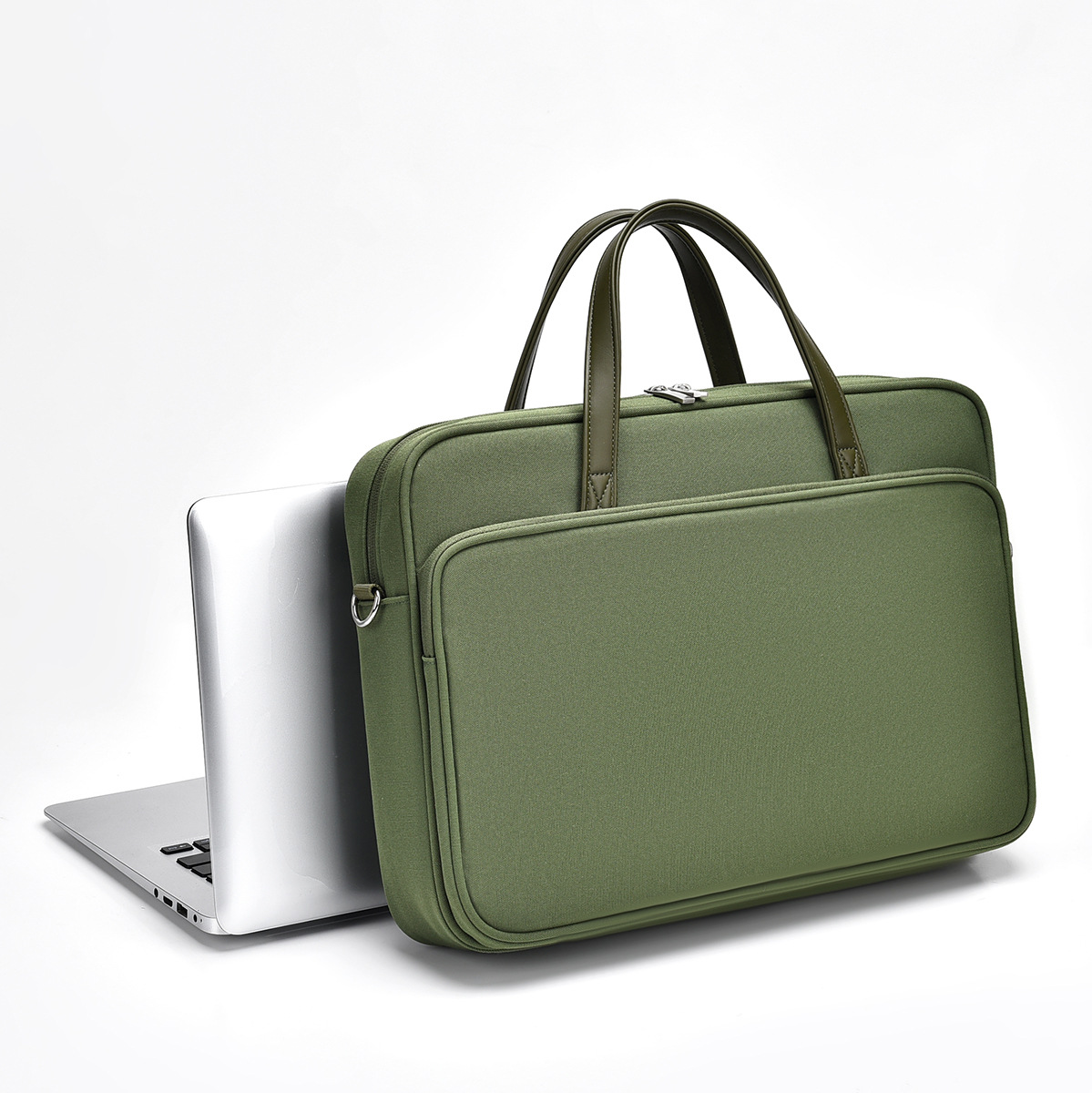A 14-inch laptop bag with a high level of appearance is suitable for women. An Apple or Huawei 15-16-inch laptop bag is suitable for men to carry on one shoulder details Picture