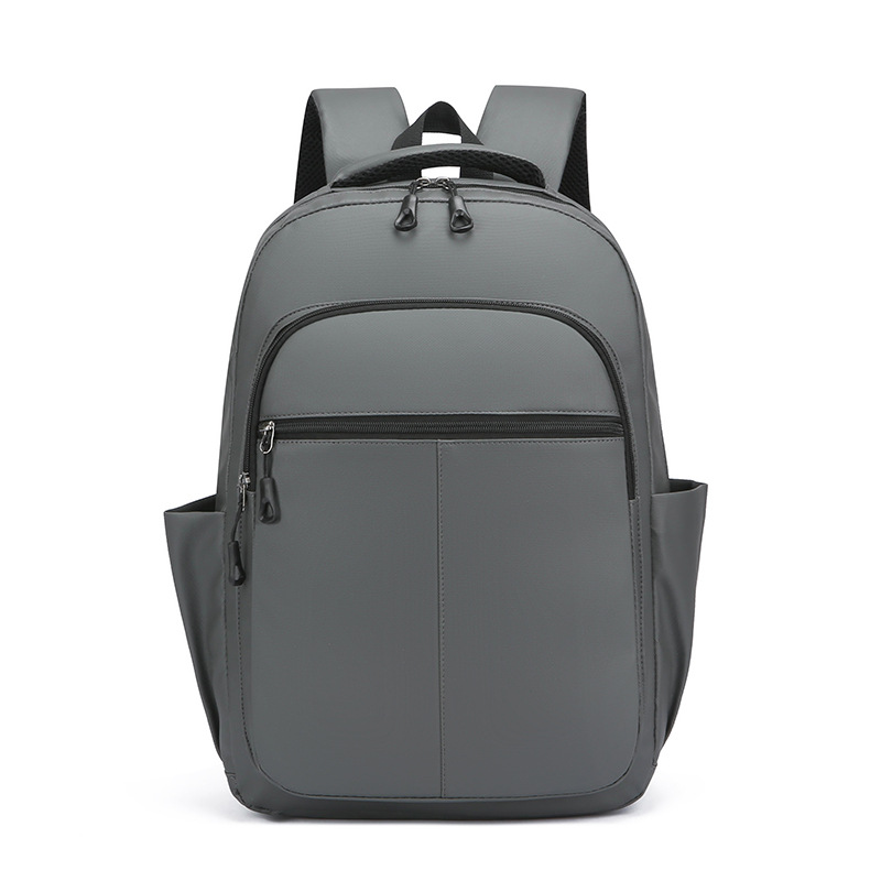 Cross-border business backpack, men's commuting and office computer bag, water-resistant double backpack, lightweight and large-capacity student schoolbag Item Picture