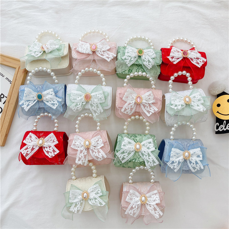 Sweet bow children's bag, girl's gift, stylish princess loose change decoration bag, fashionable chain single-shoulder crossbody bag full figure