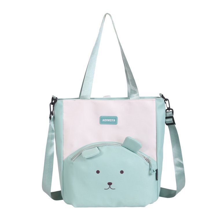 Canvas bag, primary school student handbag, book bag, 2024 new style girls' tutorial bag, tutorial bag, large capacity single-shoulder bag Item Picture