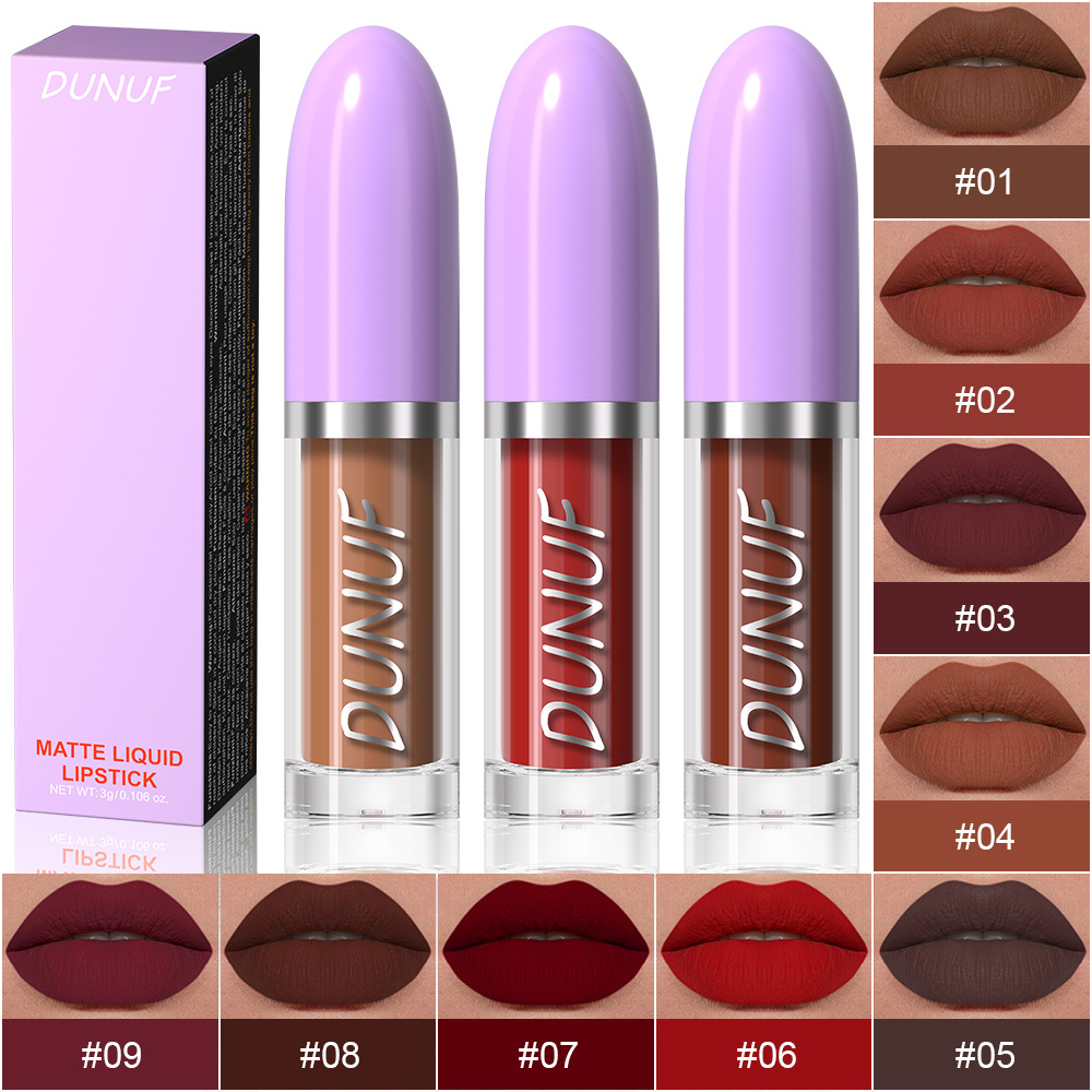 Check out DUNUF 9-color Bullet matte Long-lasting Lip Gloss! Link Disclaimer - For Foreign trade only full figure