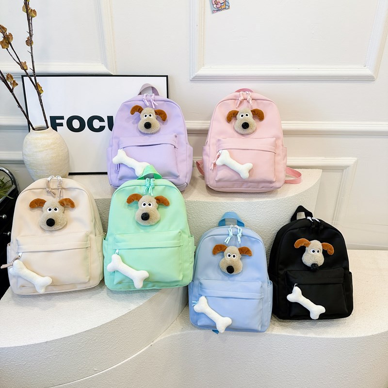 Cross-border foreign trade 2024 New cute cartoon dog backpack, children's trendy schoolbag, casual primary school students' double back details Picture