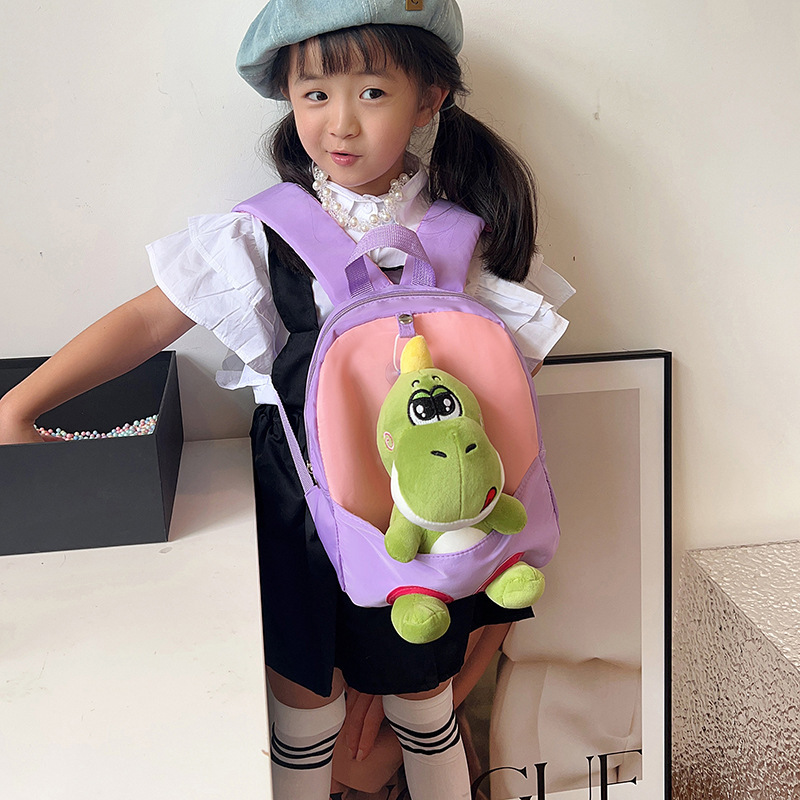 In autumn and winter, children's backpacks are fun and cute, and there are cartoon plush kindergarten schoolbags for girls Specification drawing