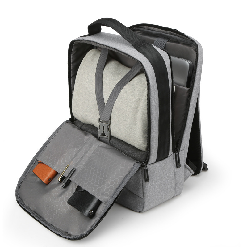 New multi-functional double-shoulder computer bag, simple college student schoolbag, business commuting luggage backpack with logo printing Application Scenario